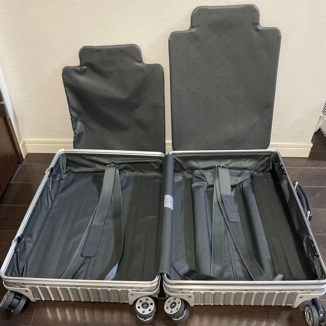 【訳あり】リモワ　RIMOWAアルミニウム製　機内持込　シルバーキャリーカート