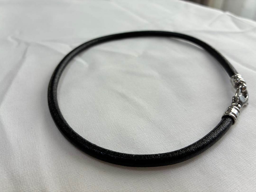 【極美品】　BVLGARI チョーカー　ネックレス　ブルガリ　レザー　シルバー