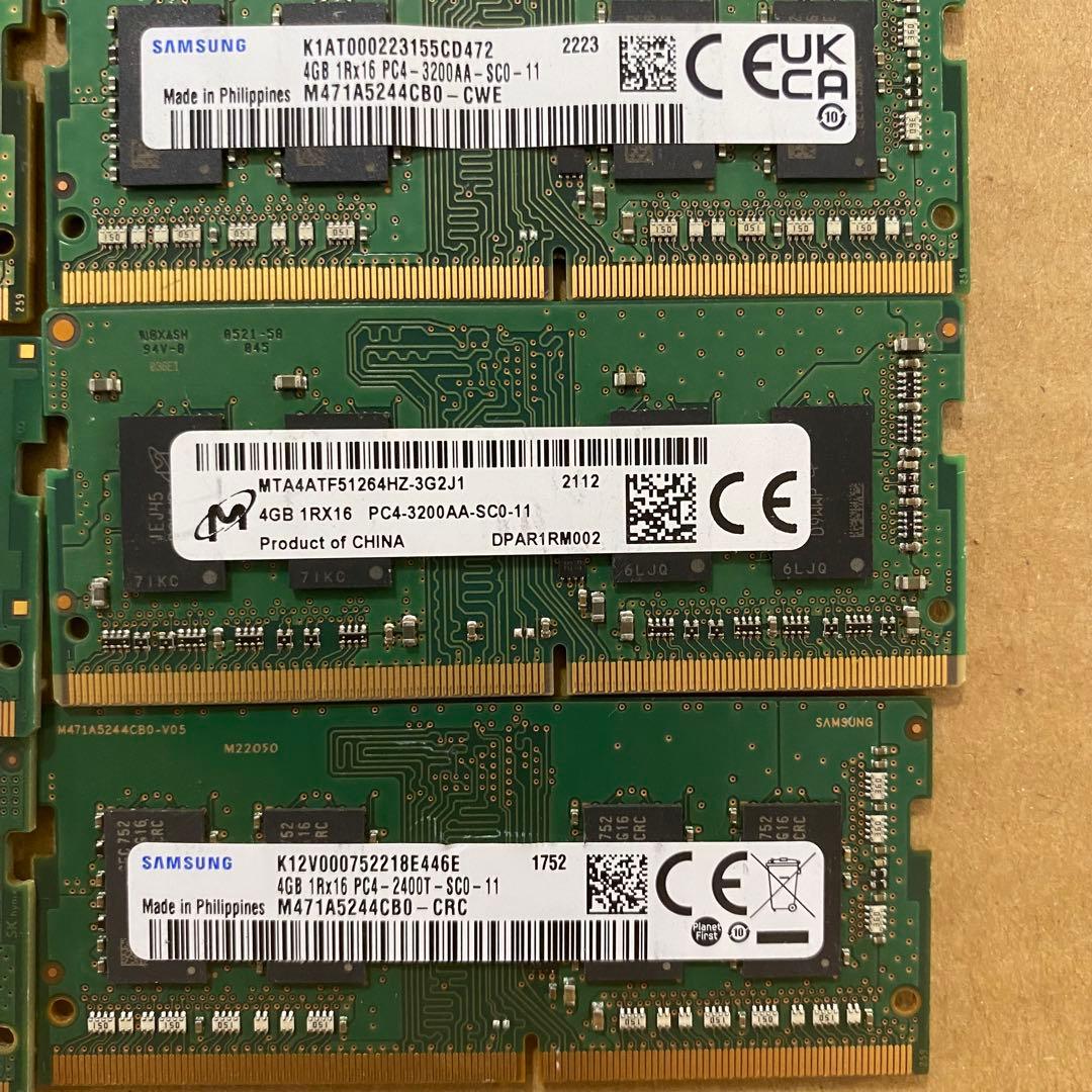 m*o様 ノートパソコン用メモリ DDR4 4GB 6枚セット