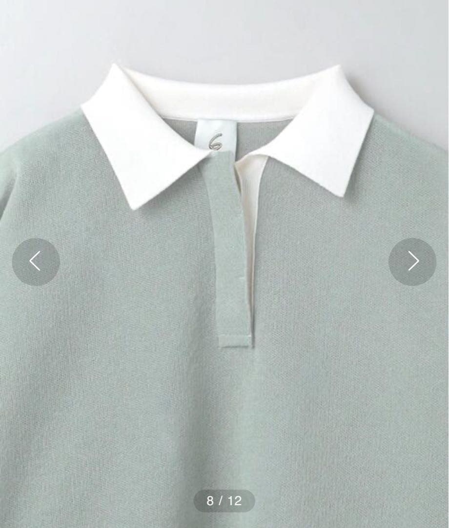 トップス 6(ROKU) SHEER JAQUARED RUGBY SHIRT KNIT
