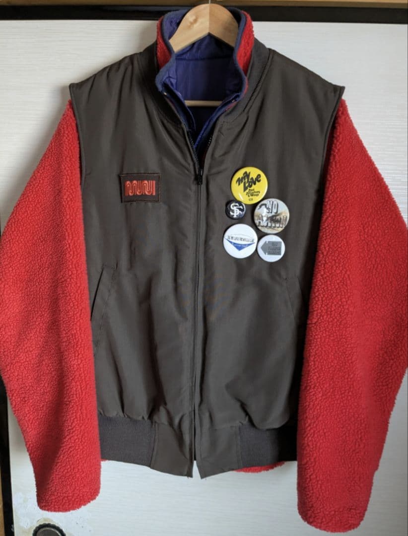 ビンテージUSA製パタゴニアグリセードレッドMサイズエッグプラントフリース90s