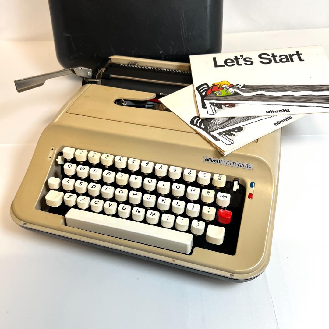 タイプライター オリベッティ LETTERA 34、動作確認済み　スペイン製