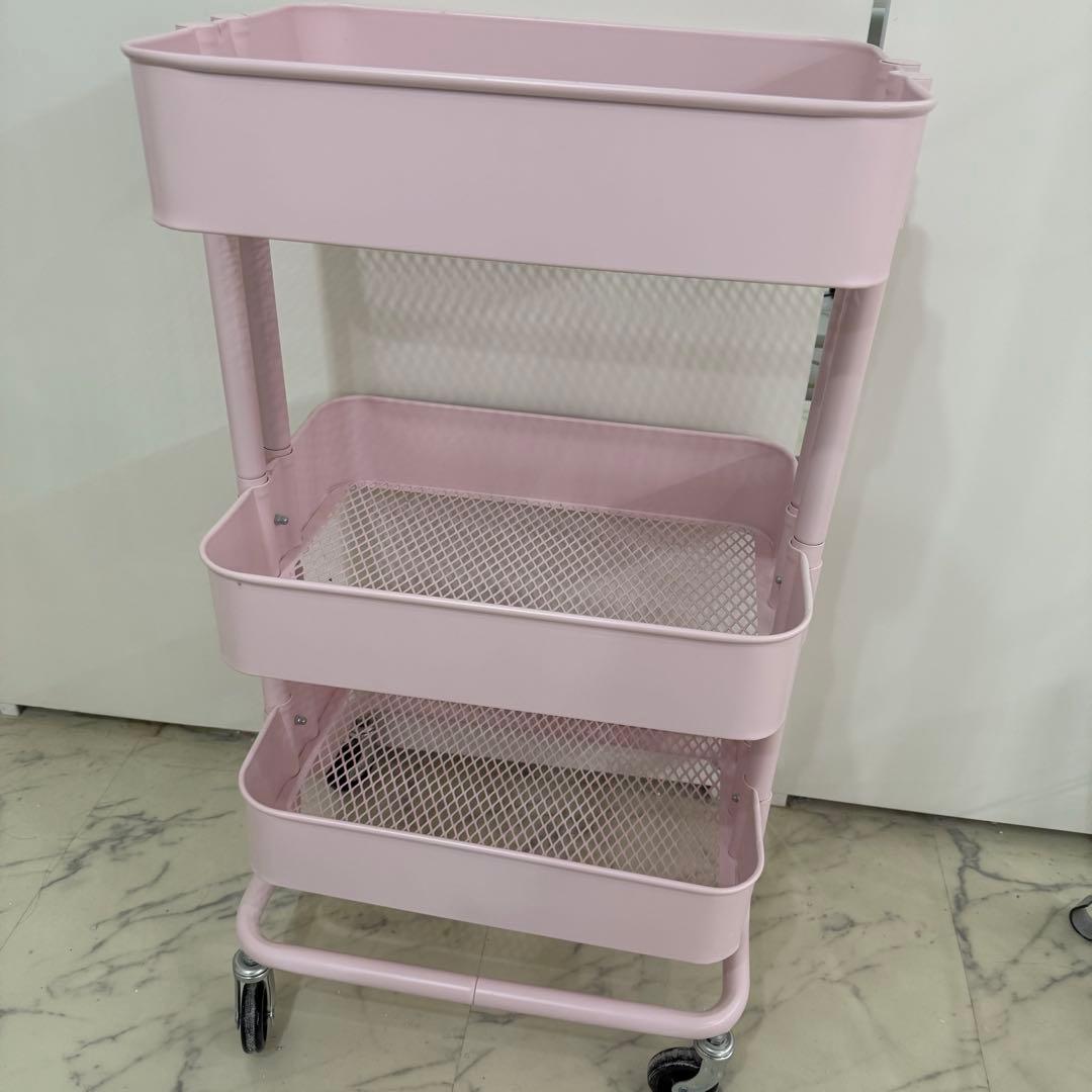 IKEA ワゴン ロースコグ ピンク 廃盤カラー