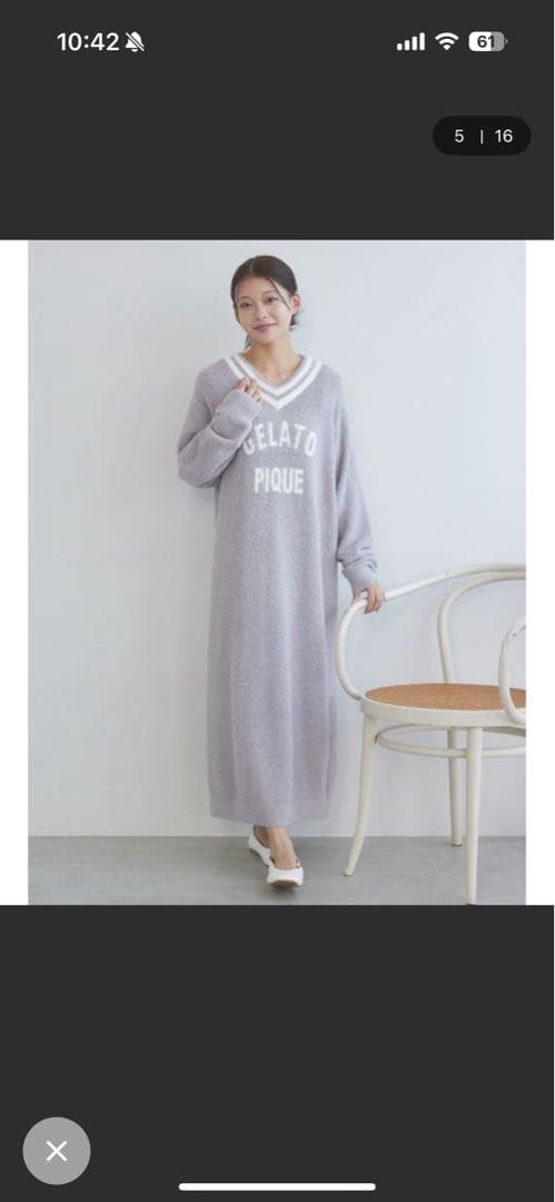完売品、人気色、新品、未使用、タグつきジェラートピケベビモコプレッピーワンピース