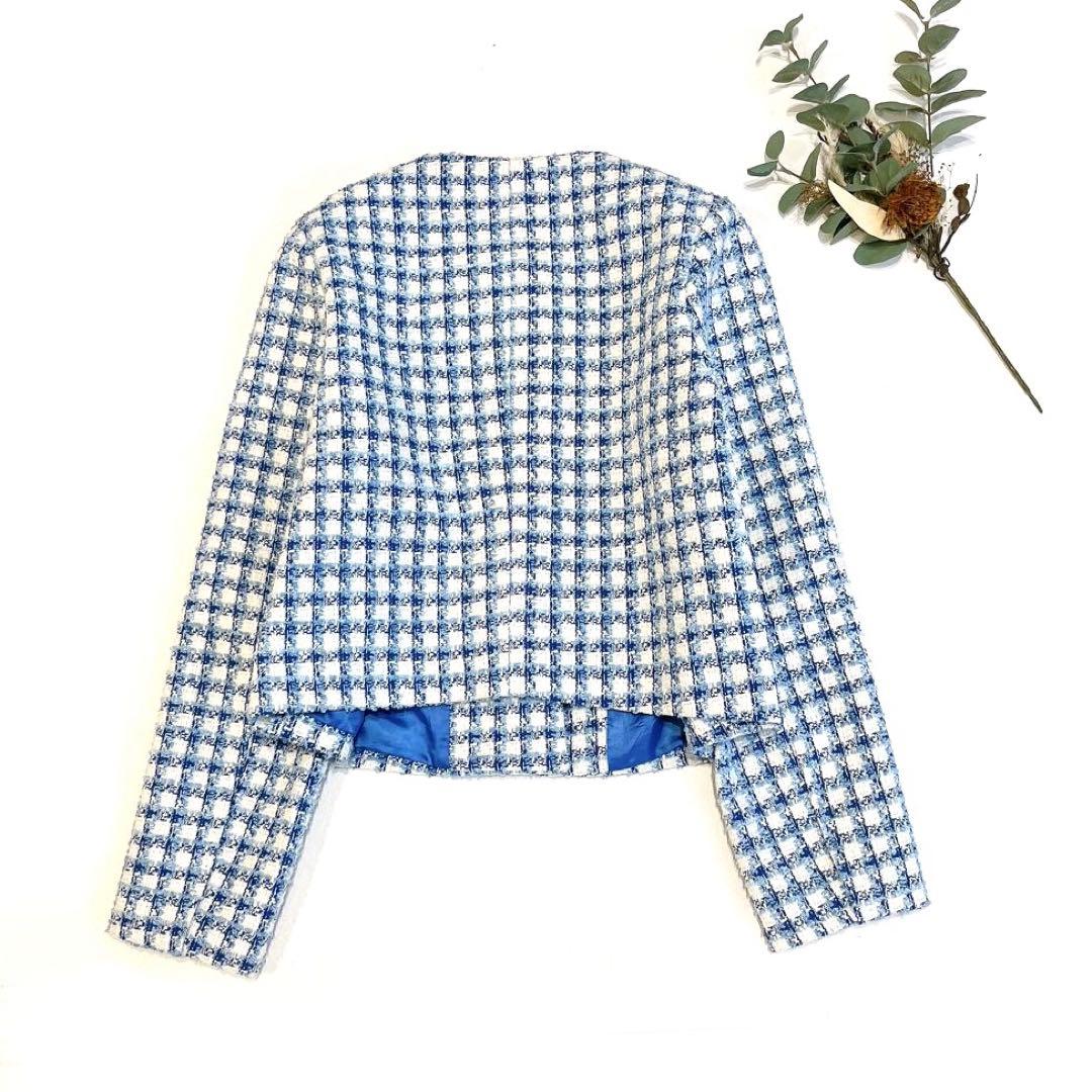 専用blue palang TWEED BOLD JACKET  青白