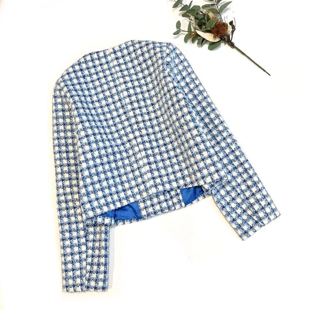 専用blue palang TWEED BOLD JACKET  青白