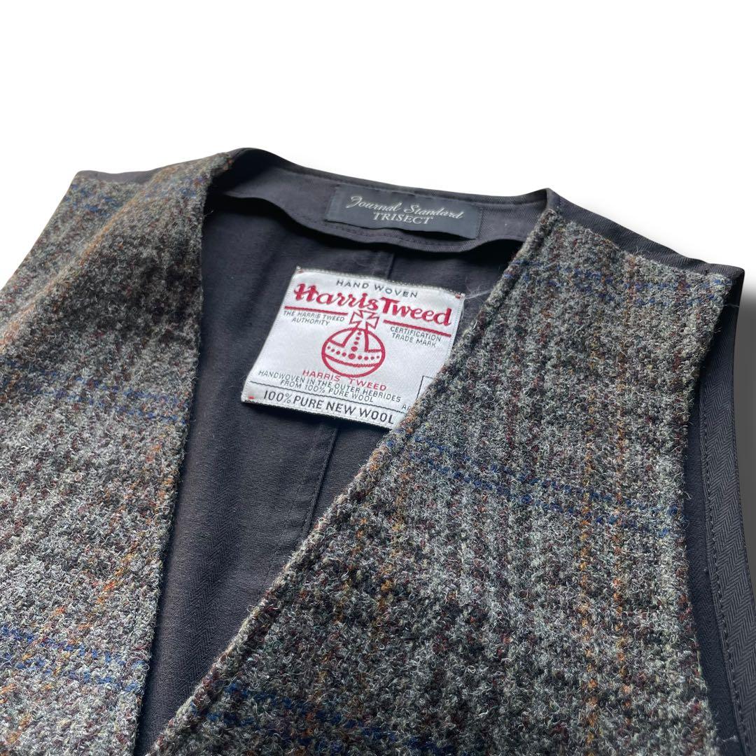 ハリスツイード × TRISECT ツイード ベスト ジレ size L