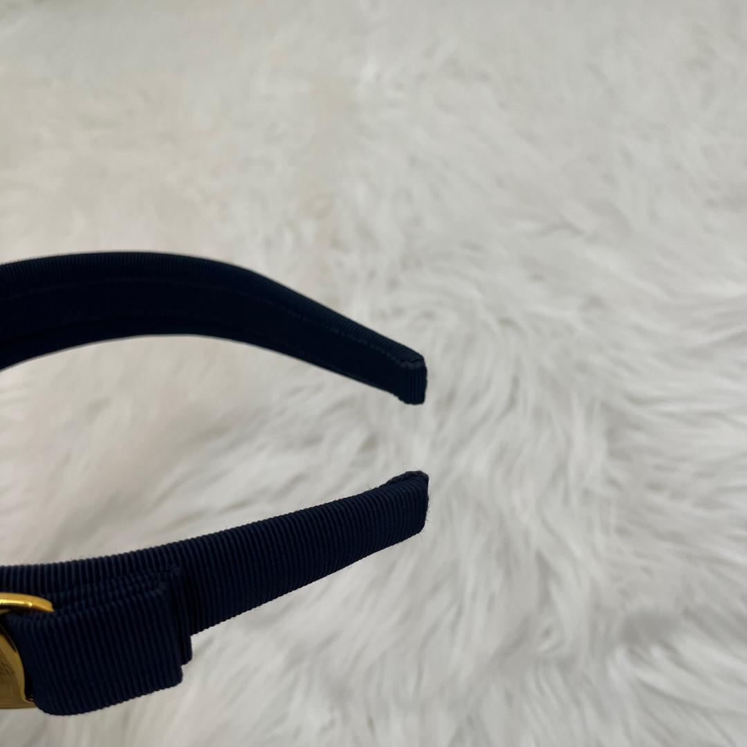 美品✨Ferragamo フェラガモ カチューシャ　ネイビー