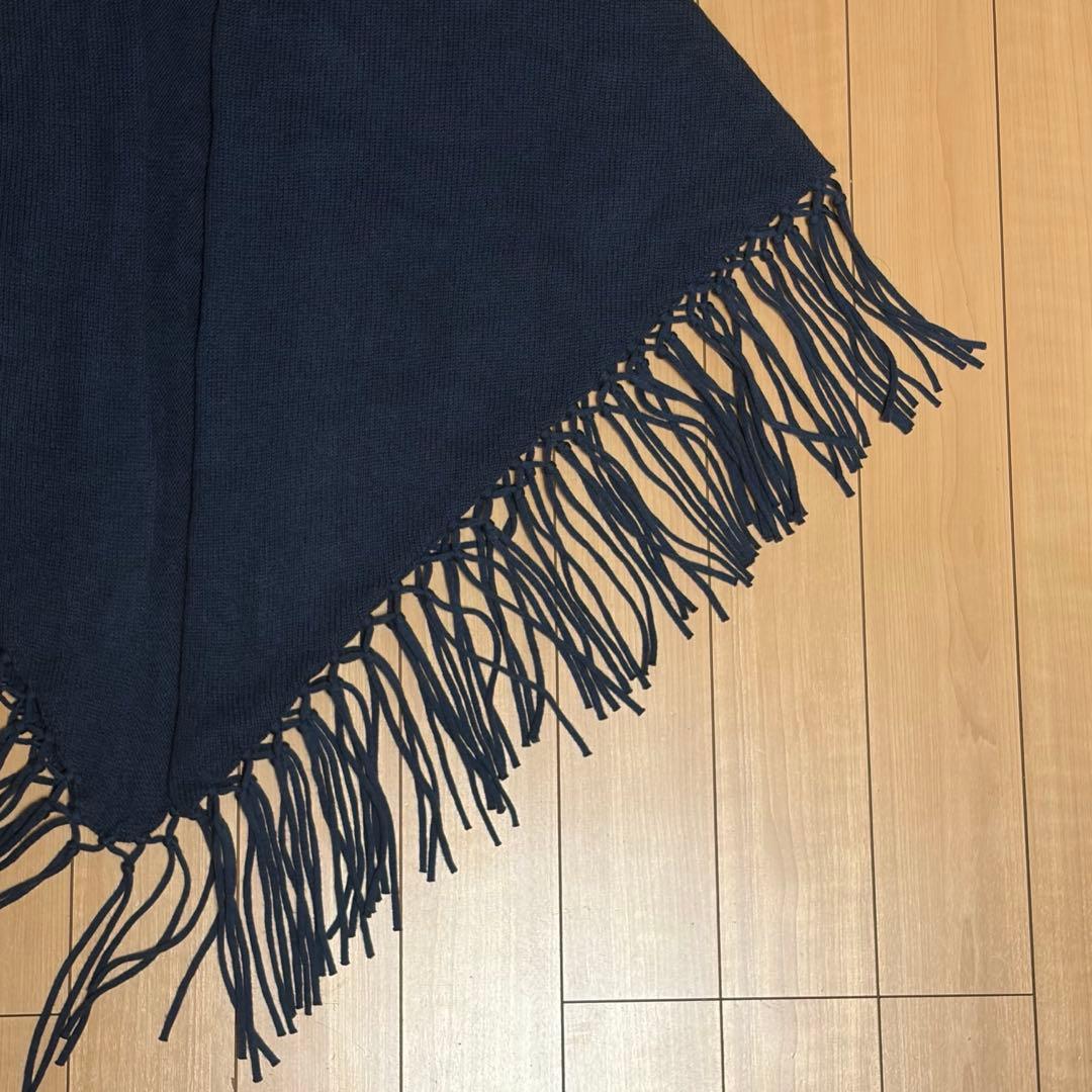 【新品タグ付き】23区　ウールカシミヤ トライアングル ストール ダルブルー