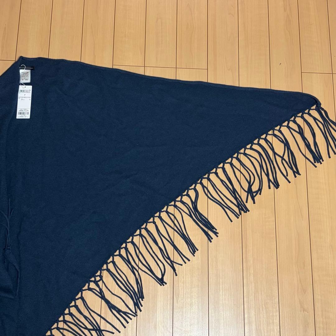 【新品タグ付き】23区　ウールカシミヤ トライアングル ストール ダルブルー