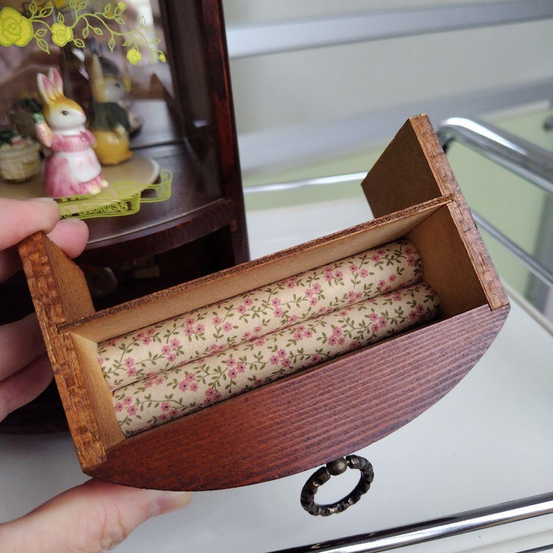 アンティーク 美品！SANKYO オルゴール ラビットハウス キャビネット型