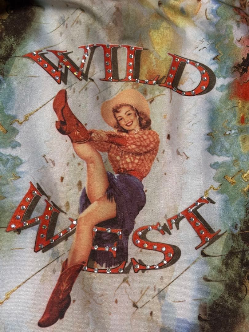【極希少】WILD WEST 裏地ピンナップガール ワークジャケット 赤 L相当