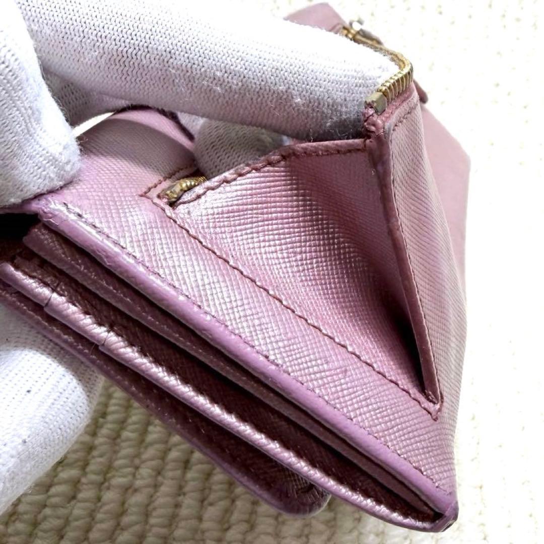 PRADA プラダ　サフィアーノ　長財布　二つ折り　ベージュピンク　レディース