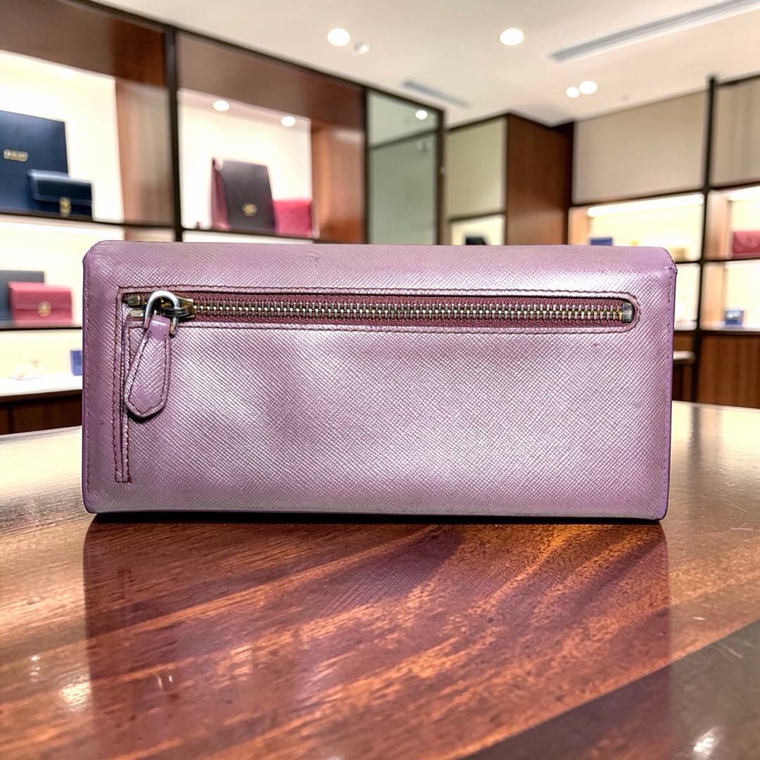 PRADA プラダ　サフィアーノ　長財布　二つ折り　ベージュピンク　レディース