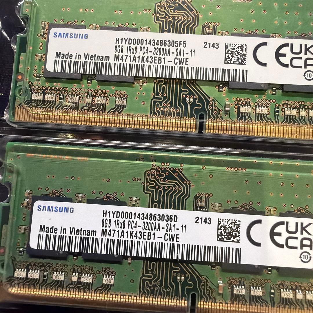Samsung DDR4-3200 16GB (8GB×2) ノートPCメモリ