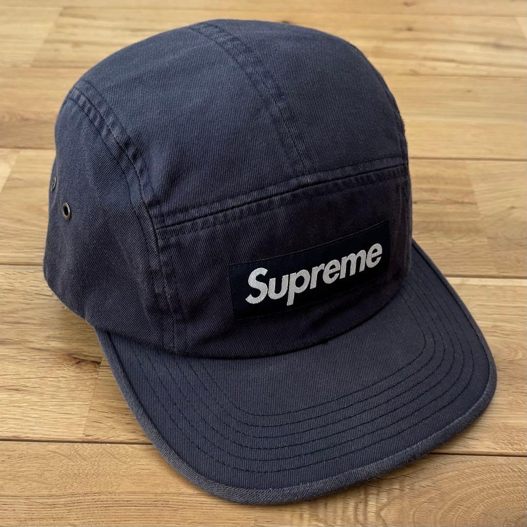 Supreme Washed Chino Twill Camp Cap ネイビー