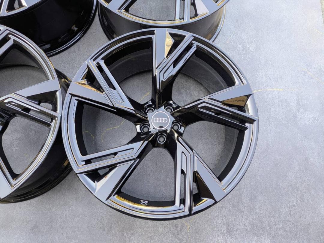 【美品 AUDI アウディ RS6 純正 22インチ グロスブラック 4本】