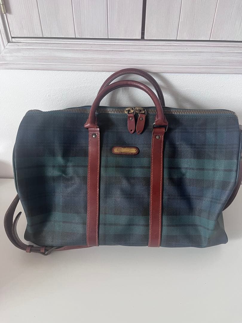 ポロラルフローレン　チェック柄ボストンバッグ　RALPH LAUREN