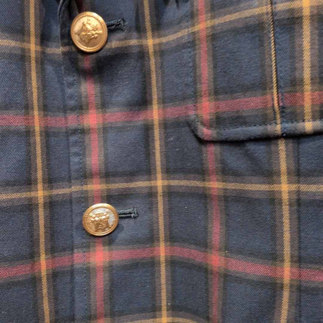 【J.PRESS RED LABEL】金ボタンチェック テーラードジャケット