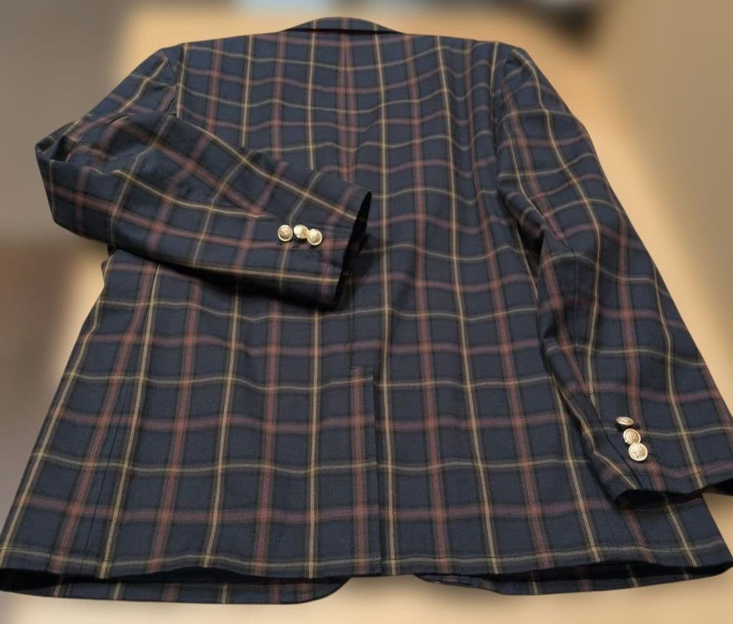 【J.PRESS RED LABEL】金ボタンチェック テーラードジャケット