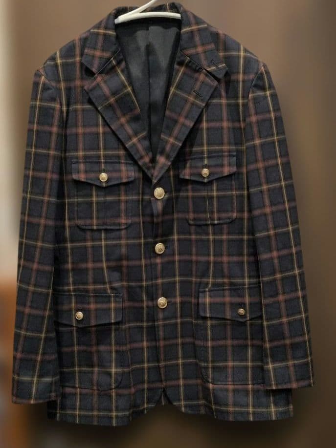 【J.PRESS RED LABEL】金ボタンチェック テーラードジャケット