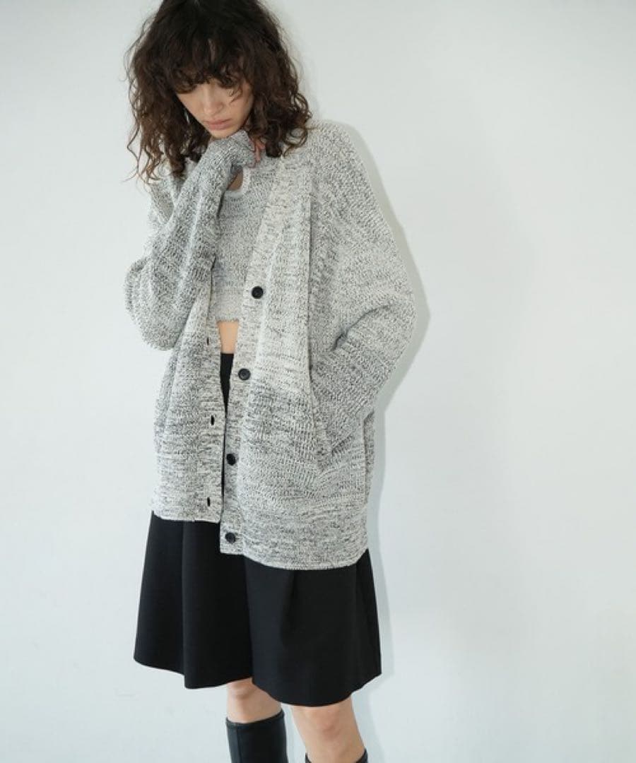 CLANE BUSTIER SET KNIT ビスチェ コットン カーディガン