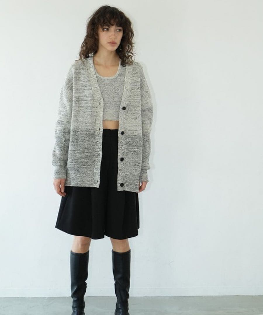 CLANE BUSTIER SET KNIT ビスチェ コットン カーディガン