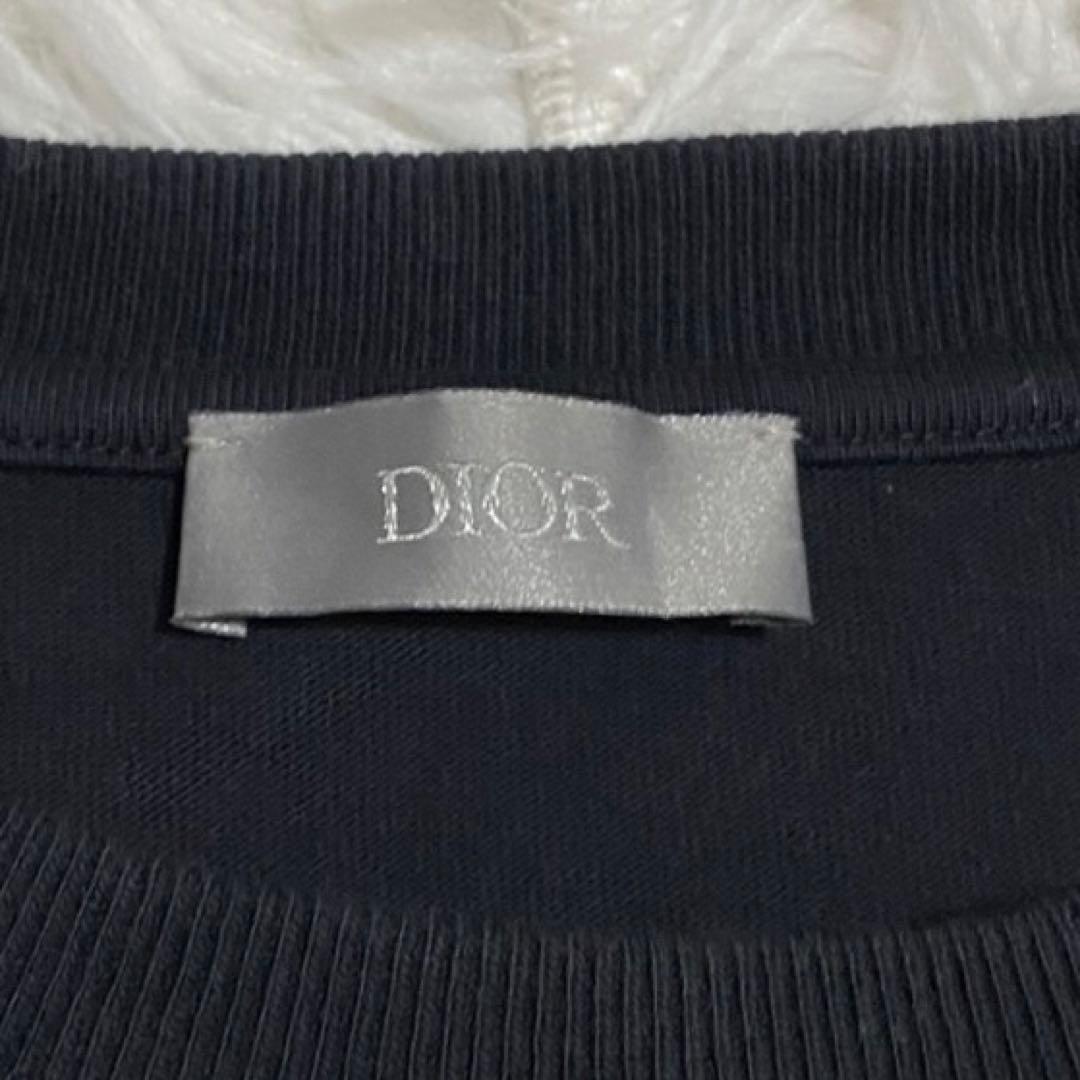 【人気】ディオール ケニー・シャーフ コラボ 刺繍ロゴ Tシャツ