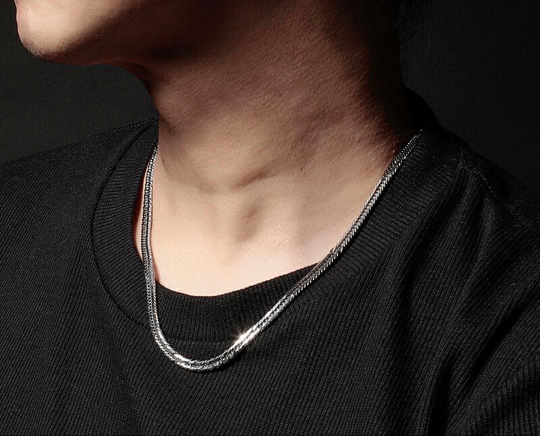 シルバー925 12面トリプルカット 喜平ネックレス 50cm 超輝いてます！