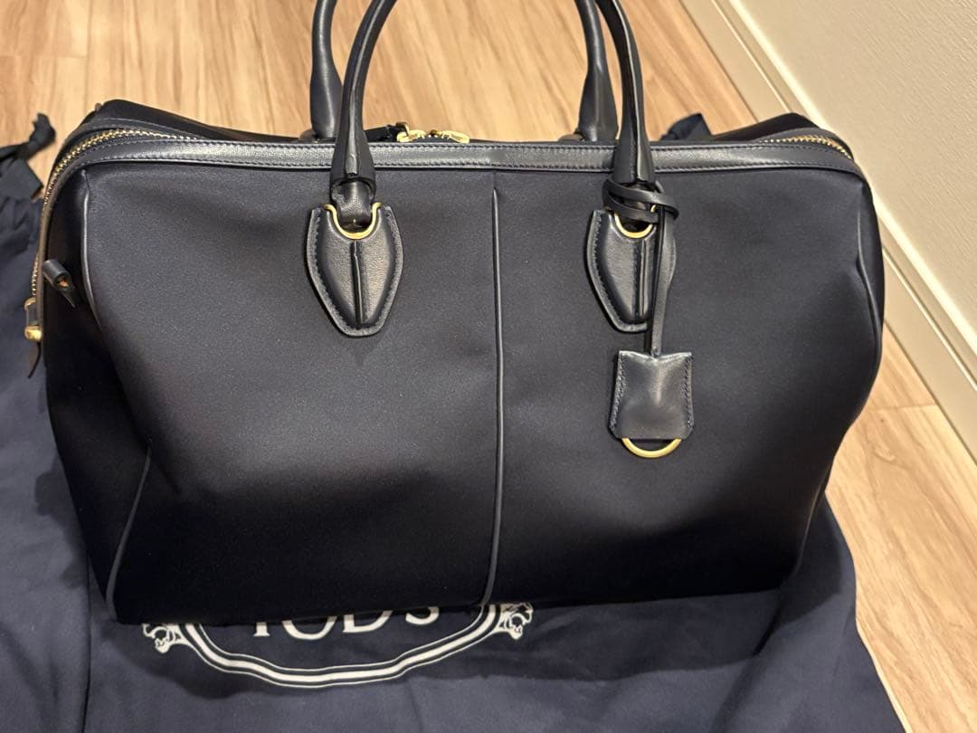 TOD’S × Mame Kurogouchi コラボ ボストンバッグ ネイビー