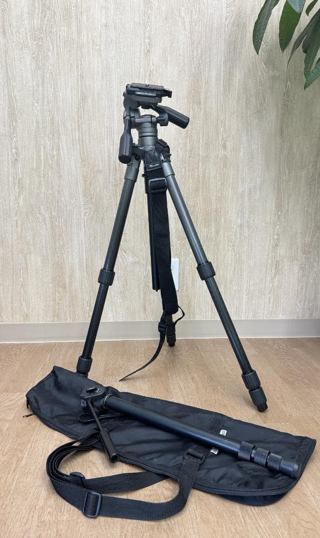 Velbon QRA-635L II 三脚3Way雲台&自撮り棒 2点セット
