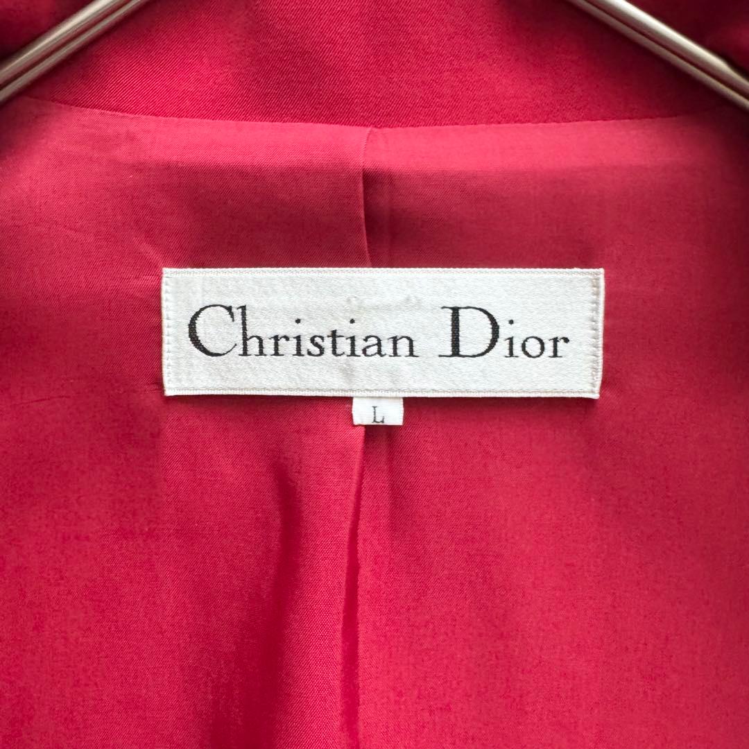 Christian Dior テーラードジャケット　ダブル　CDボタン　赤　L