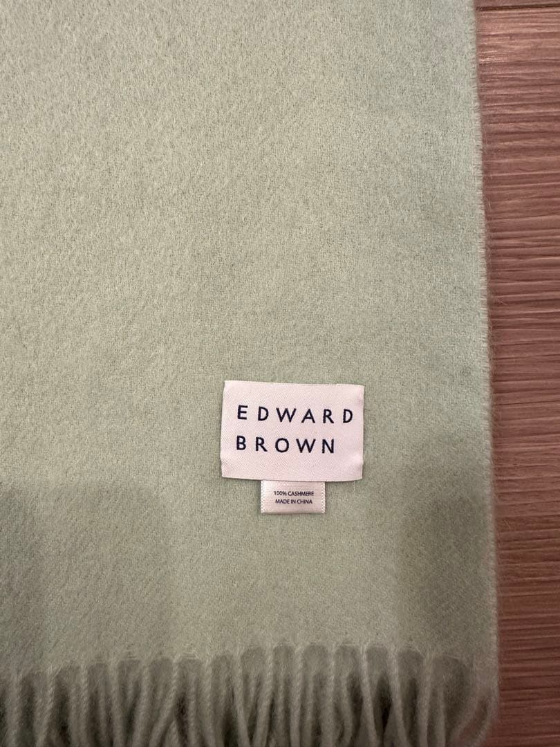 EDWARD BROWN カシミヤロングストール ペールグリーン