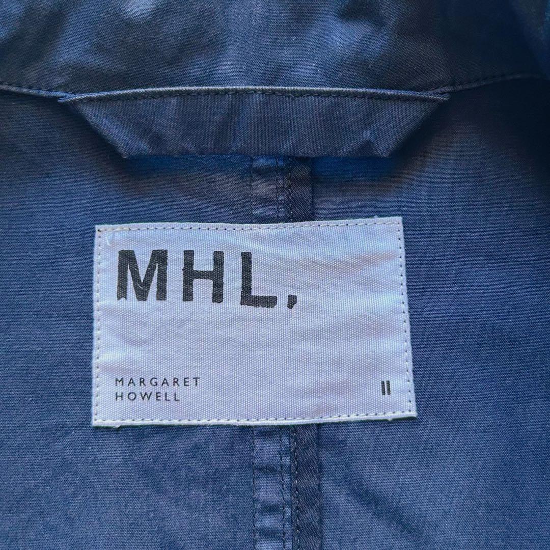 MHL. ステンカラーコート ネイビー サイズ2 マーガレットハウエル