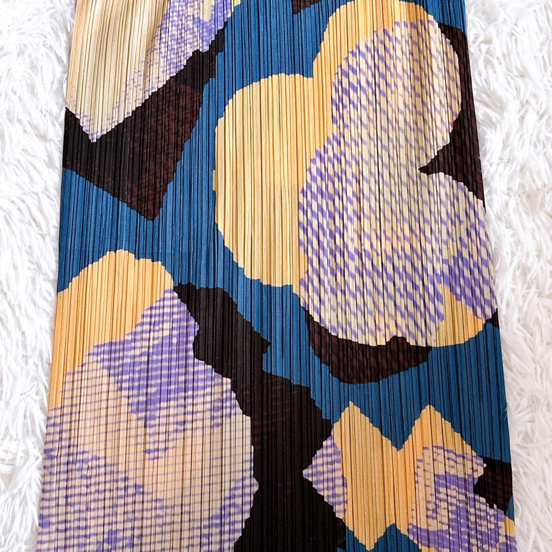 【極美品】PLEATS PLEASE METEORITE スカート 総柄 日本製