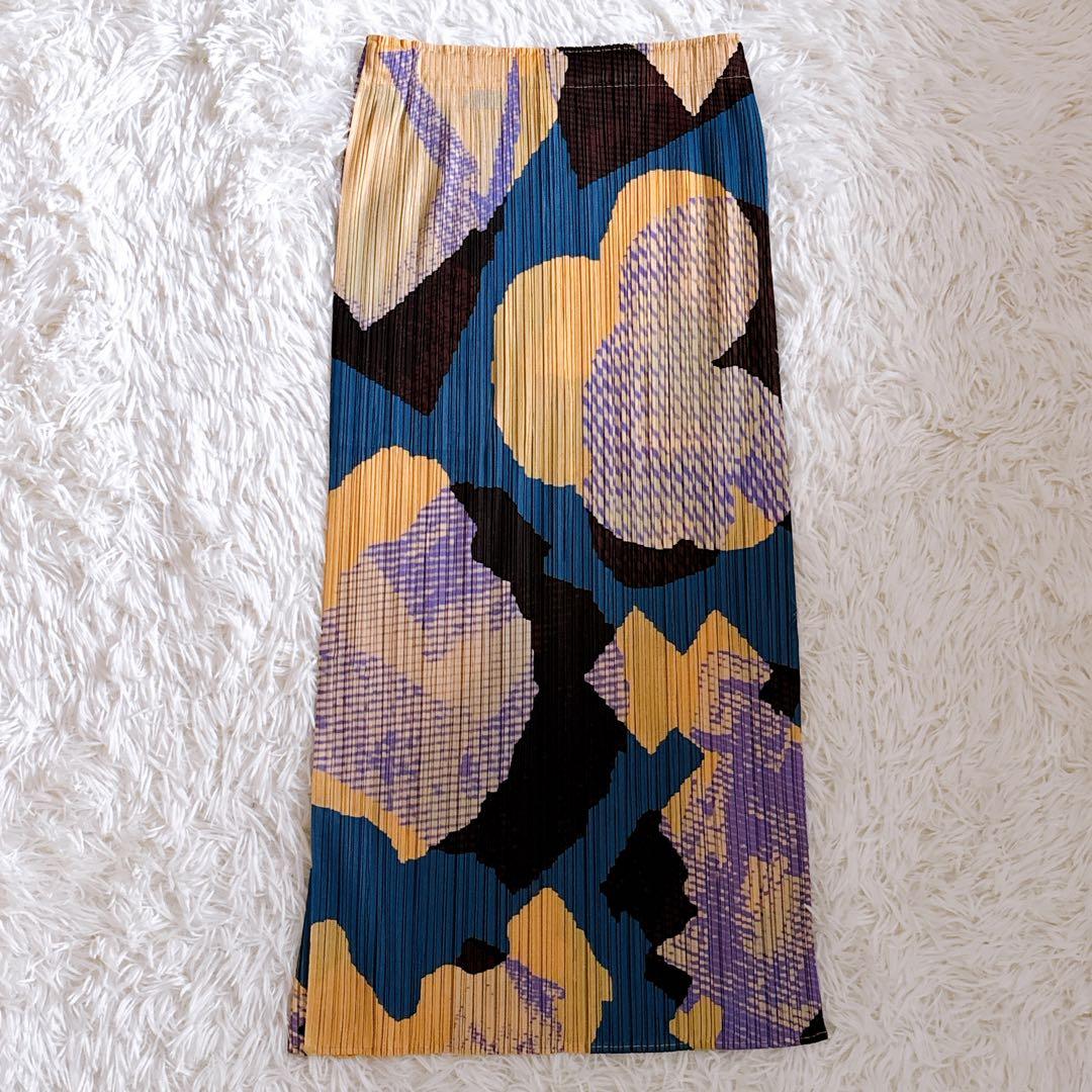【極美品】PLEATS PLEASE METEORITE スカート 総柄 日本製