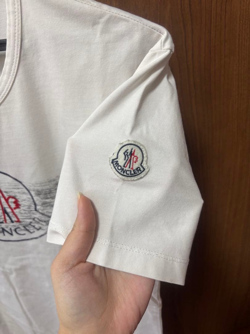 MONCLER ホワイト Tシャツ XL