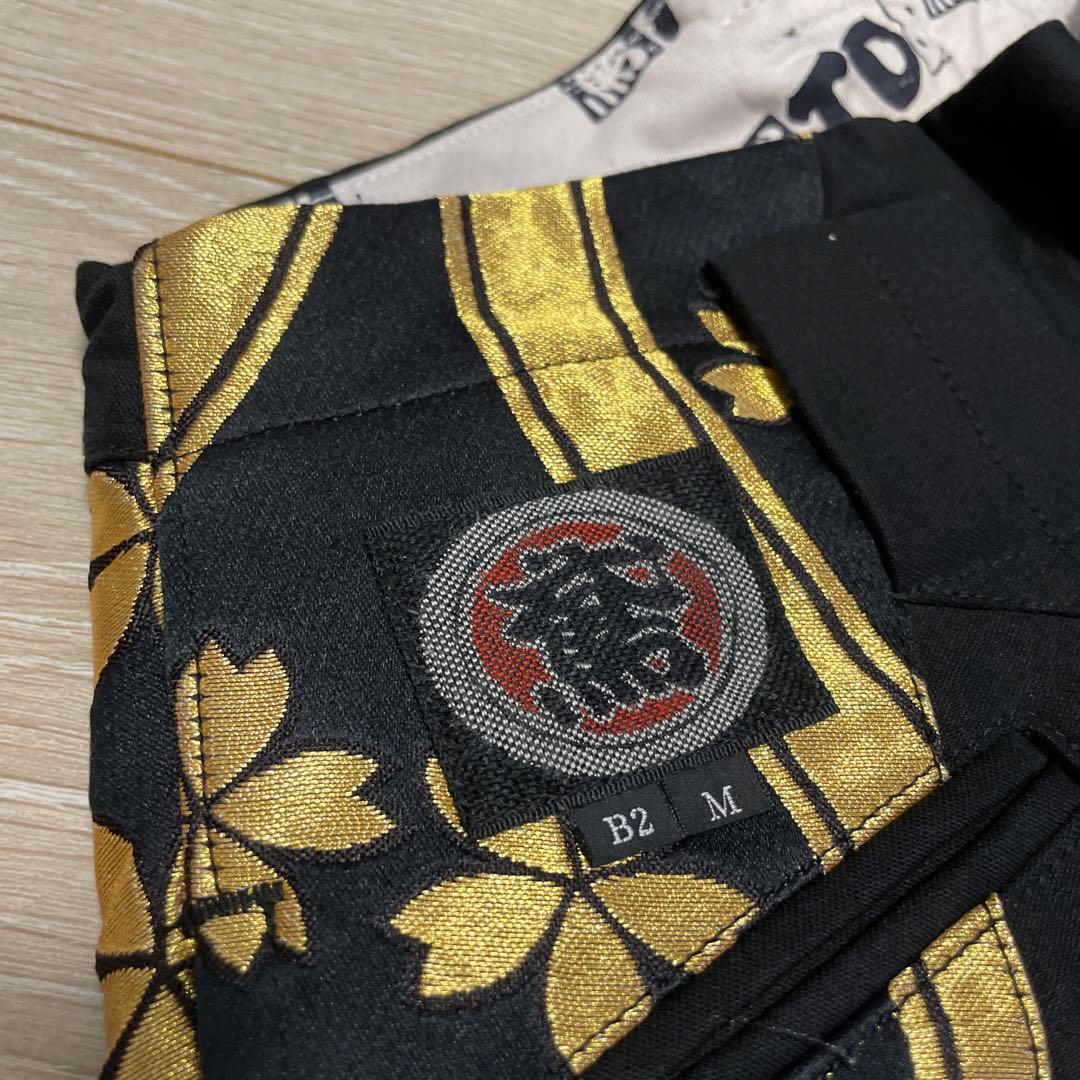 \"レア\" 鳶 TOBI ダルマ ゴールド刺繍 綿100％
