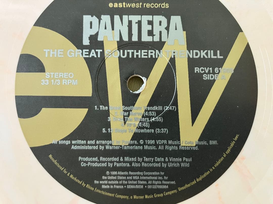 【美品•レア•LP】PANTERA- 邦題:鎌首 Color Vinylレコード
