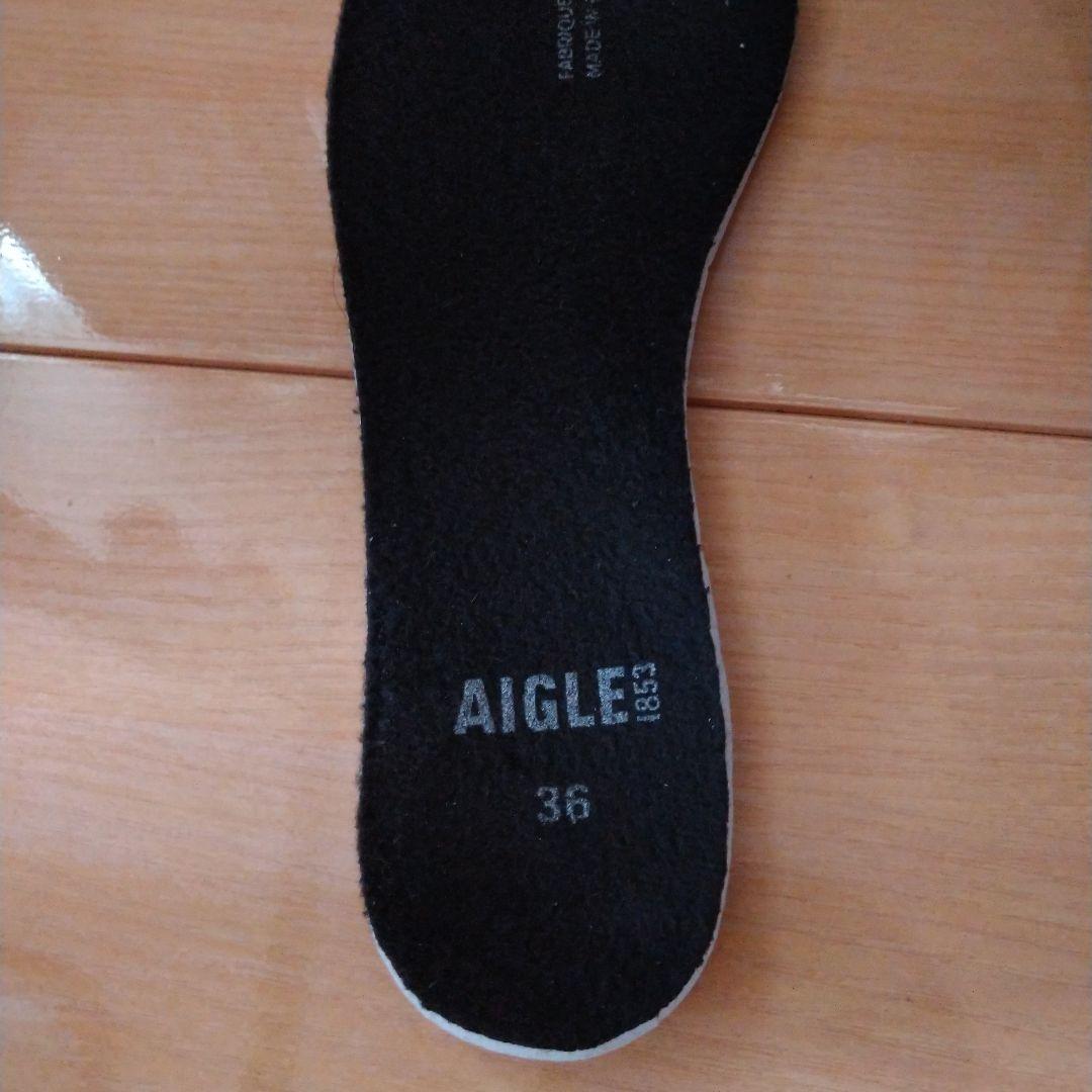AIGLE ブラック ショートレインブーツ