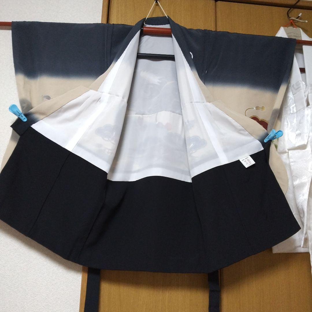 男児 五歳 七五三 お祝い着物 袴 長襦袢 お宮参り 家紋入り
