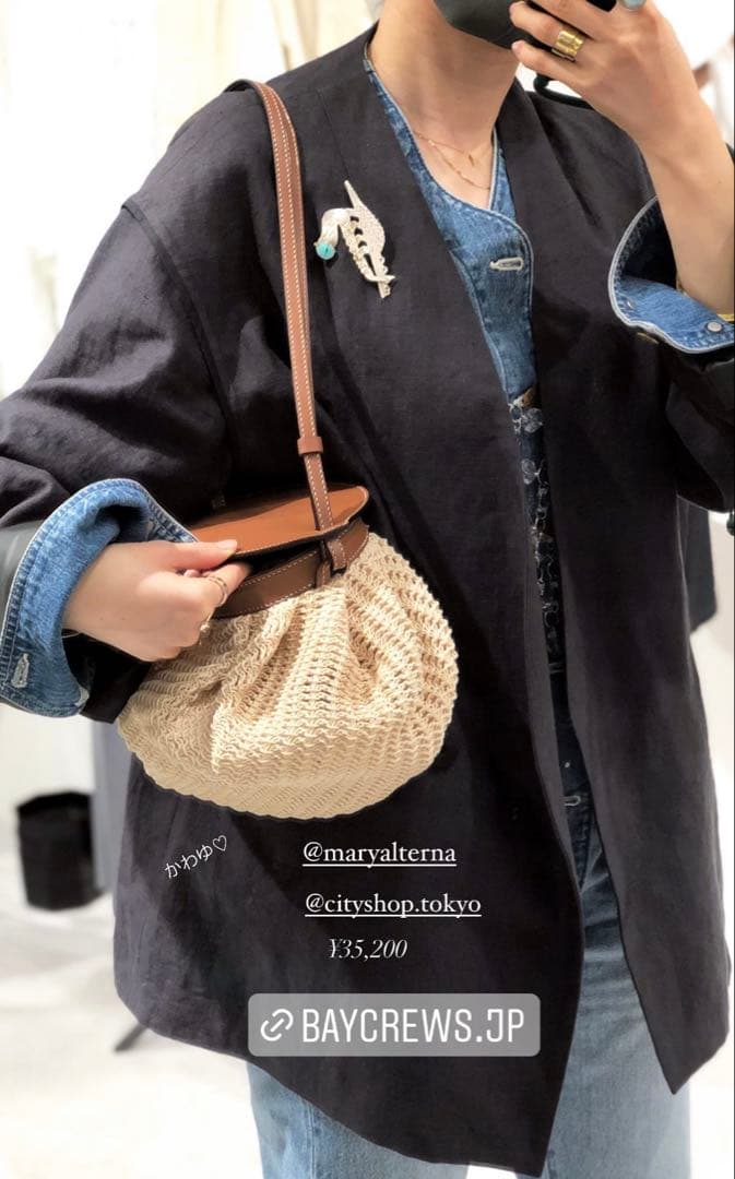 cityshopグレーデニム テーラードジャケット