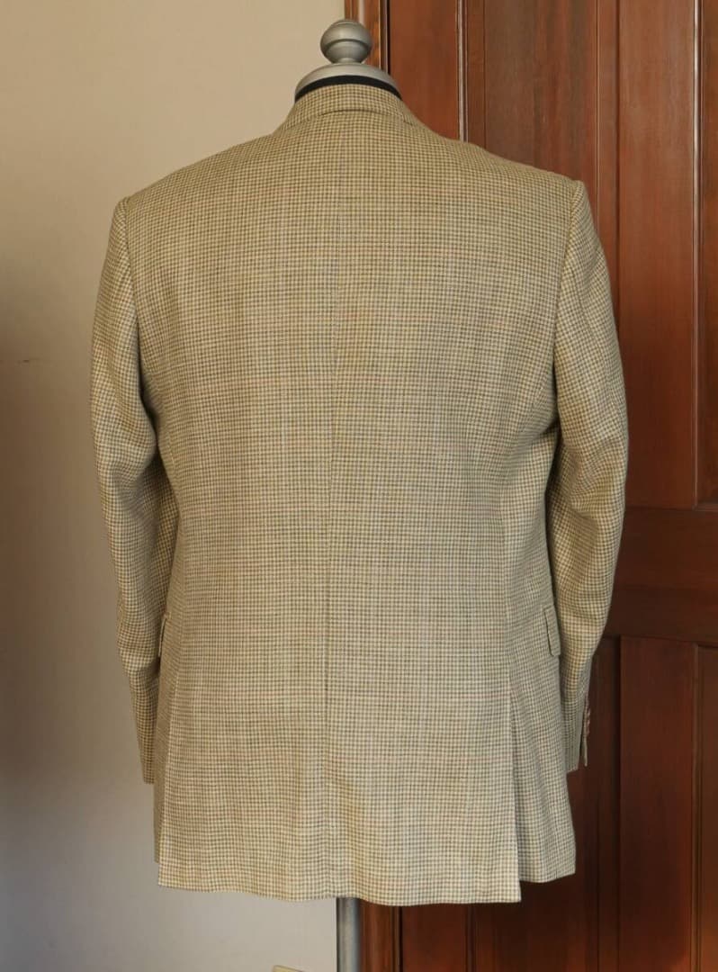 使用少　ブレザー　Woven in Scotland (毛/シルク/麻)　L
