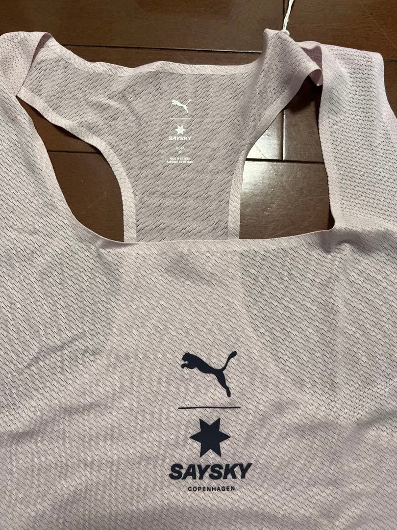 再値下げ新品PUMA SAYSKYメッシュタンクトップライトピンクM セイスカイ