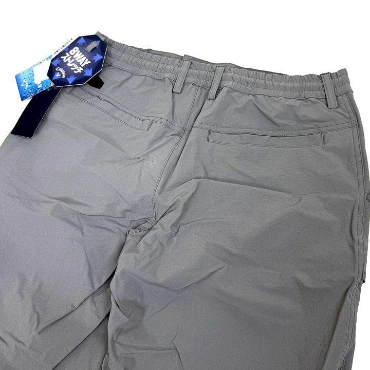 新品 キャロウェイ 8WAYストレッチ シワナイロン 撥水 パンツ 灰 3L