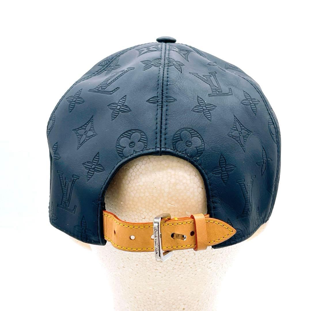 ルイヴィトン M76985 モノグラム シャドウ キャップ CAP 野球帽　黒色