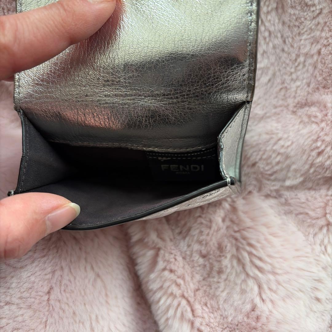 Fendi シルバー 三つ折り財布
