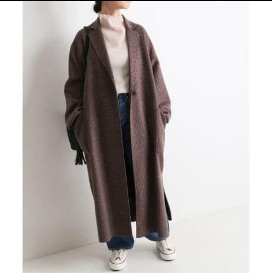 みぅ様　美品　スローブイエナ HAMILTON ダブルフェイスウールロングコート