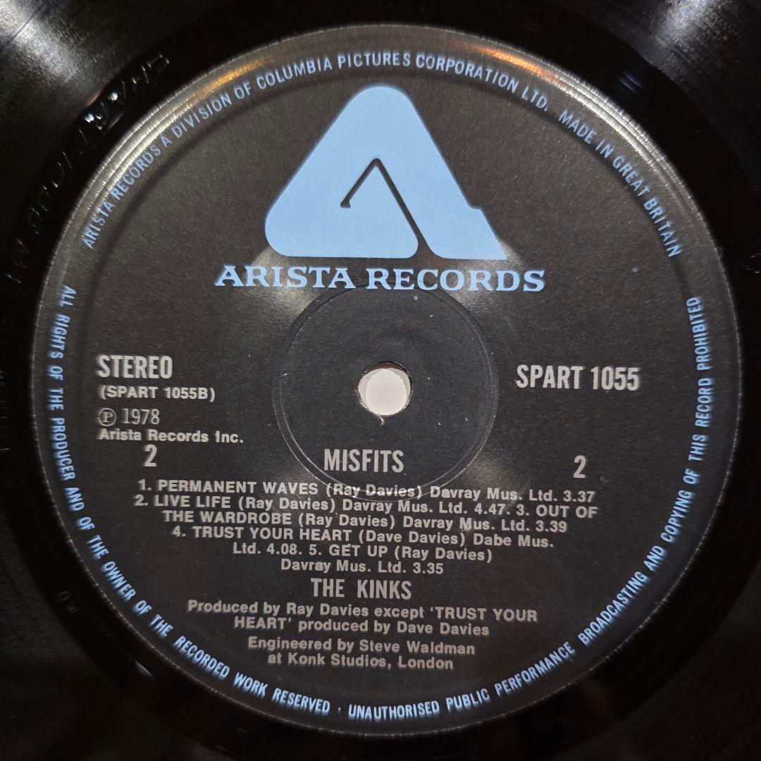 美品UK盤MASTERDISK刻印 キンクスKINKS Misfits 高音質盤