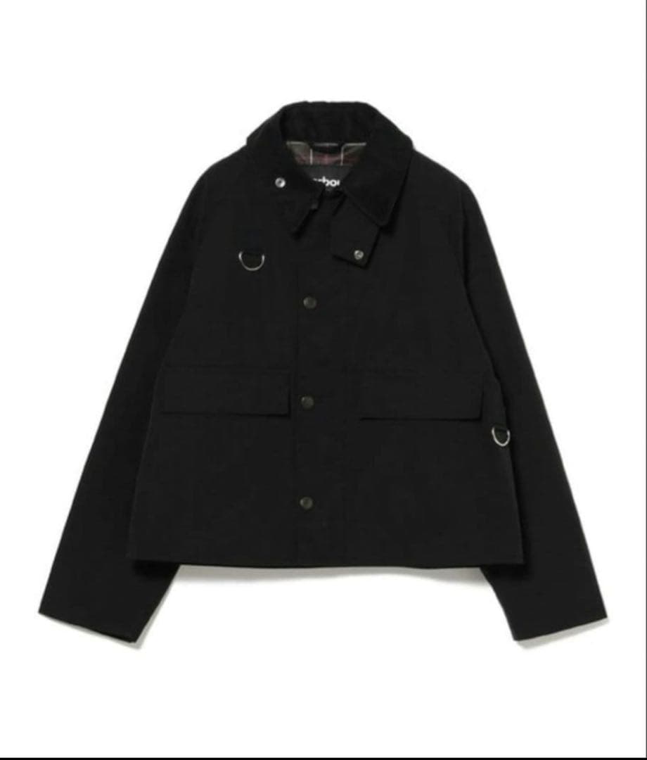 Barbour SPEY ウエザークロス ショートブルゾン 38 ブラック